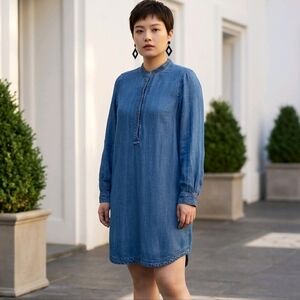 Kenneth Cole Reaction Long Sleeve Chambray Tunic/Dress